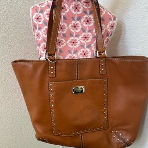Michael Kors Brown Leather Tote Bag